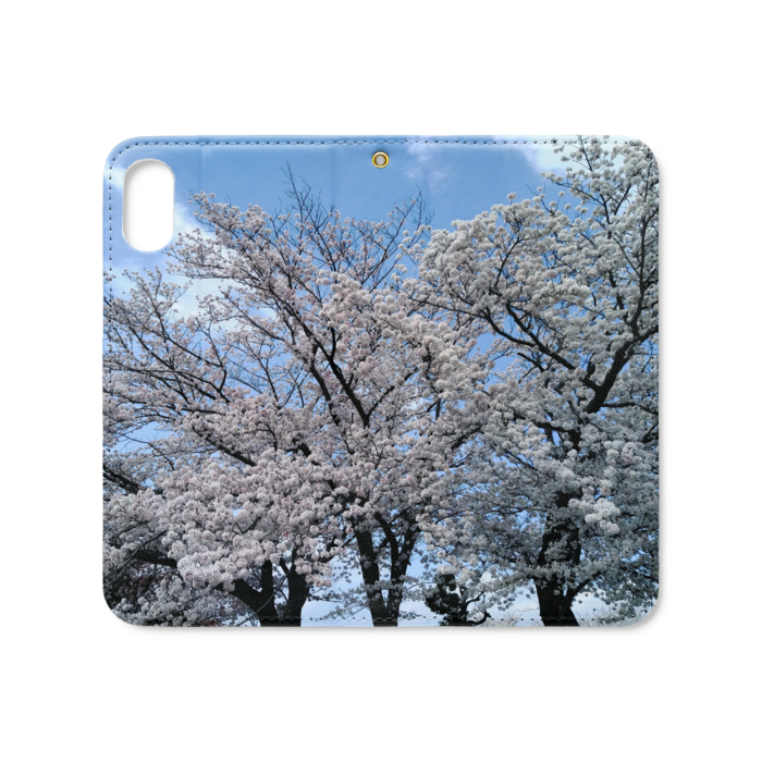 手帳型iPhoneケース（ベルトなし） - iPhone XS / X - ストラップ穴 あり