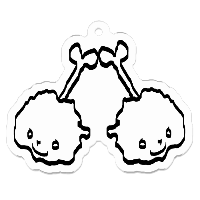アクリルキーホルダー - 50 x 50 (mm)