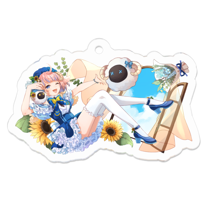 アクリルキーホルダー（コーティング） - 50 x 50 (mm)