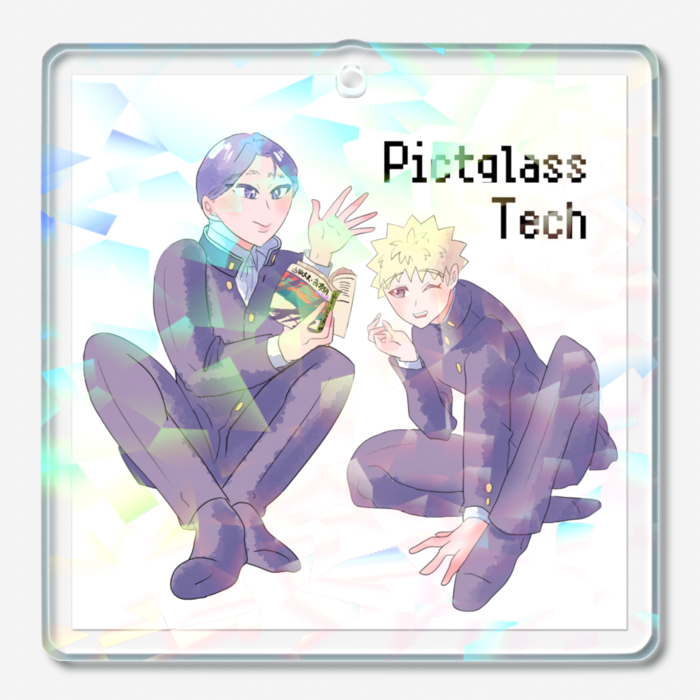 ホログラムアクリルキーホルダー - 50 × 50mm