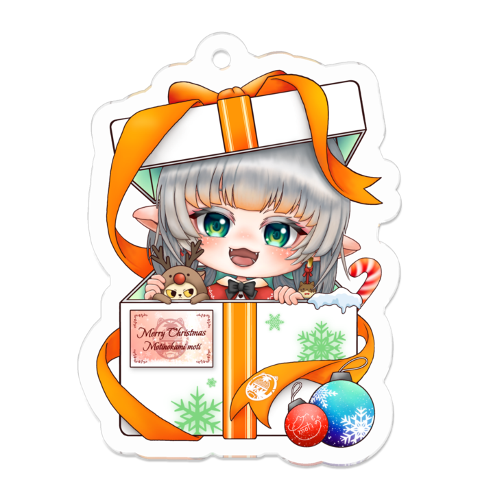   クリスマスもちちゃん - 50 x 50 (mm)