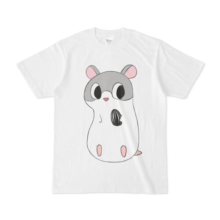 ハムスッター(グレー)のTシャツ - S - 白