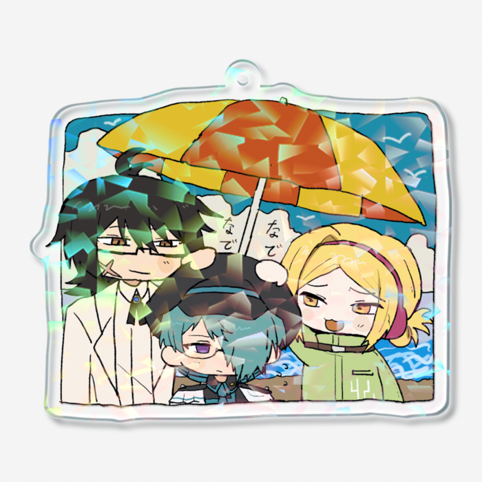 ホログラムアクリルキーホルダー - 70 × 70mm