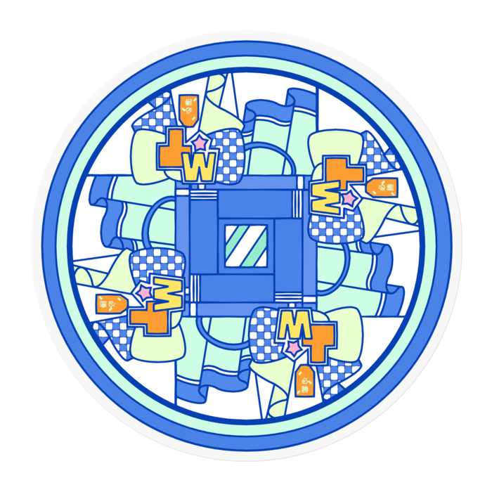 ステッカー - 100 x 100 (mm)