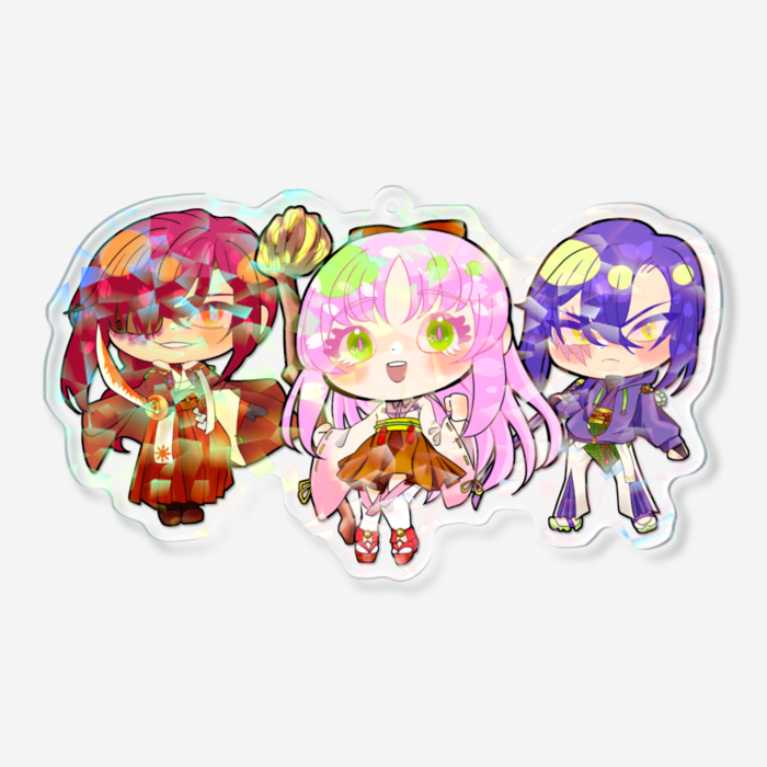 ホログラムアクリルキーホルダー - 100 × 100mm