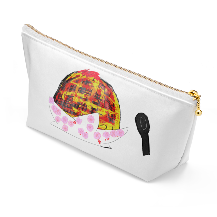 ポーチ - 長さ21.5cm / 高さ10cm - ホワイト