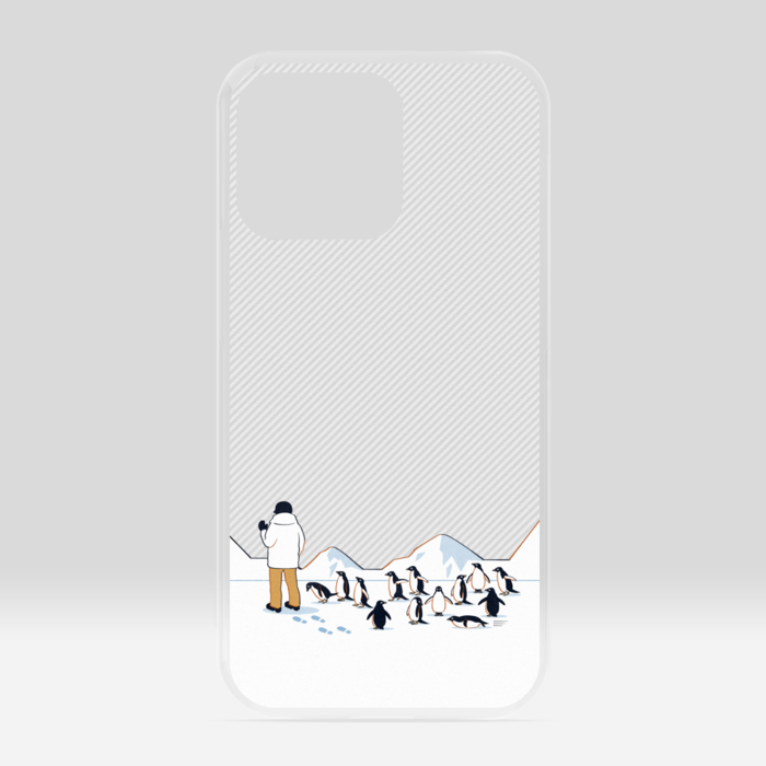 クリアiPhoneケース　灰色　iPhone 13Pro