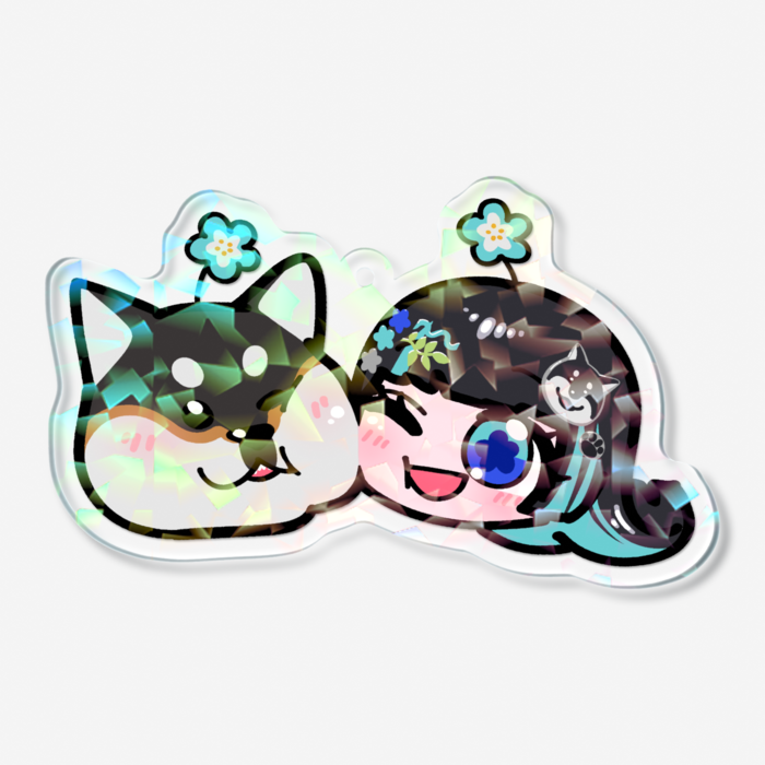 ホログラムアクリルキーホルダー - 70 × 70mm