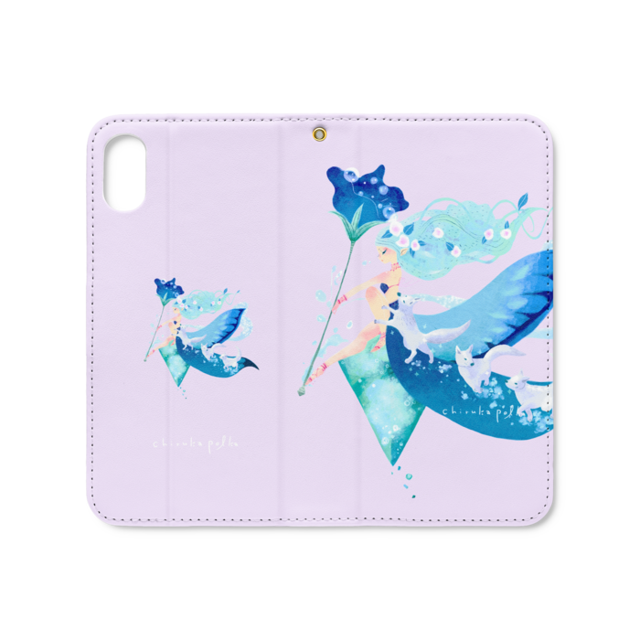 手帳型iPhoneケース（ベルトなし） - iPhone XS / X - ストラップ穴 あり