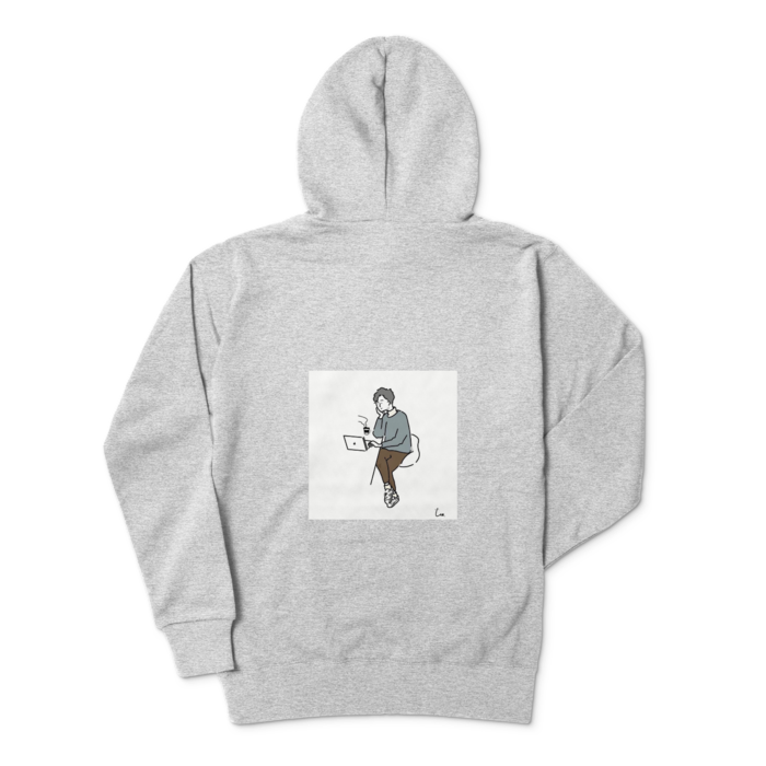 パーカー - L - 杢グレー