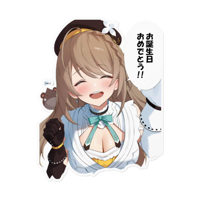 ステッカー (ホワイト)【160×160mm】