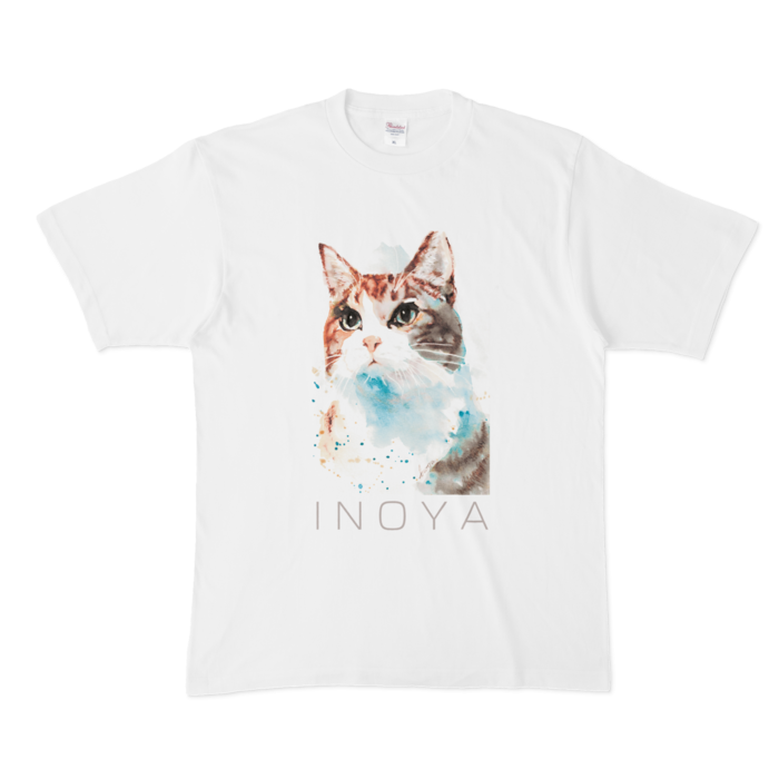 【Tシャツ猫A _白】XLサイズ