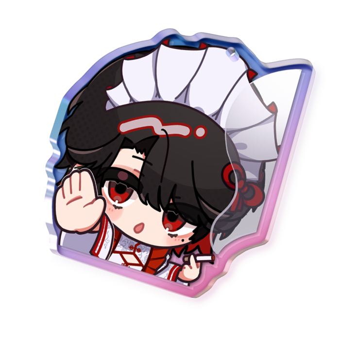 オーロラアクリルキーホルダー - 50 × 50mm