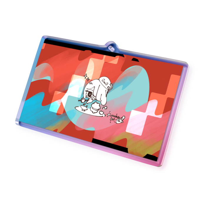 オーロラアクリルキーホルダー - 70 × 70mm