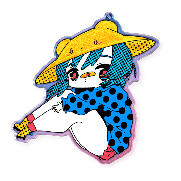 オーロラアクリルキーホルダー - 100 × 100mm