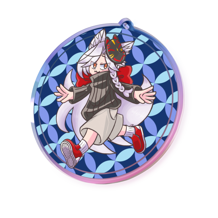 オーロラアクリルキーホルダー - 70 × 70mm