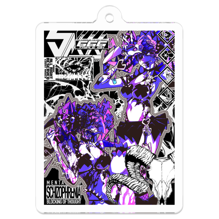 アクリルキーホルダー - 50 x 50 (mm)