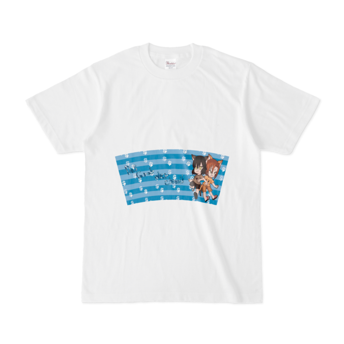 Tシャツ - S - 白_猫兄弟(両面)