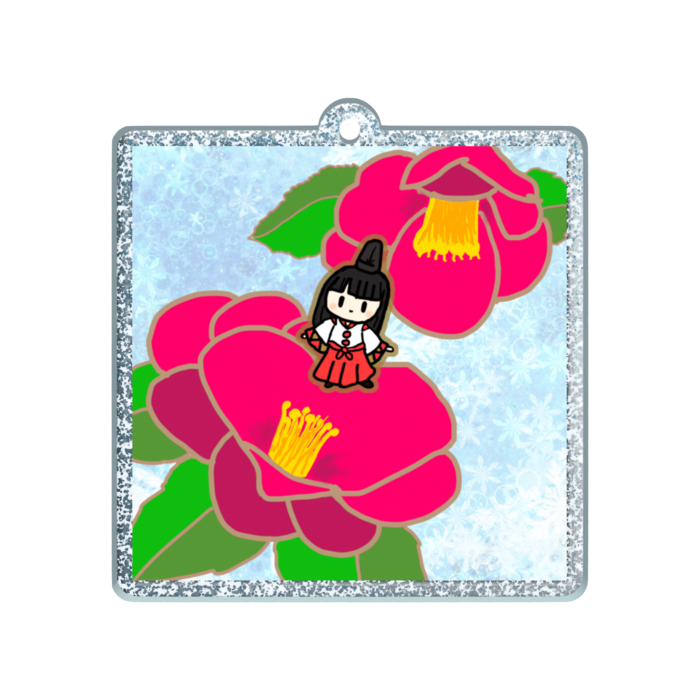 ラメアクリルキーホルダー - 50 × 50mm