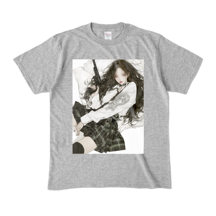 カラーTシャツ - M - 杢グレー (濃色)