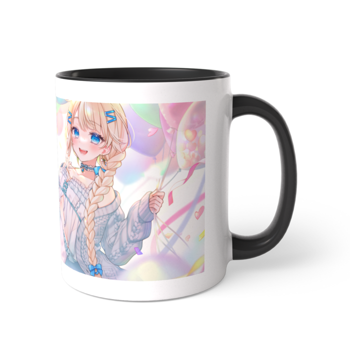 ツートンカラーマグカップ - ブラック