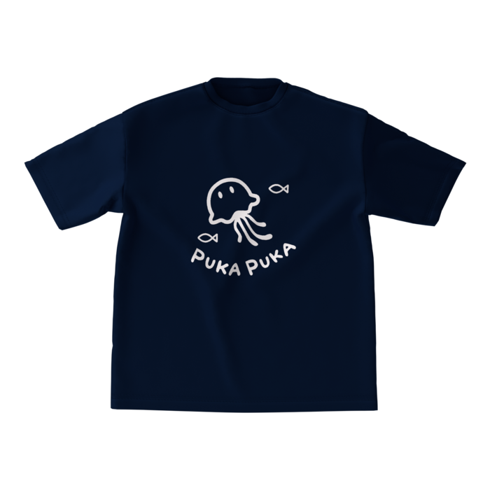 ビッグシルエットTシャツ - M - ネイビー