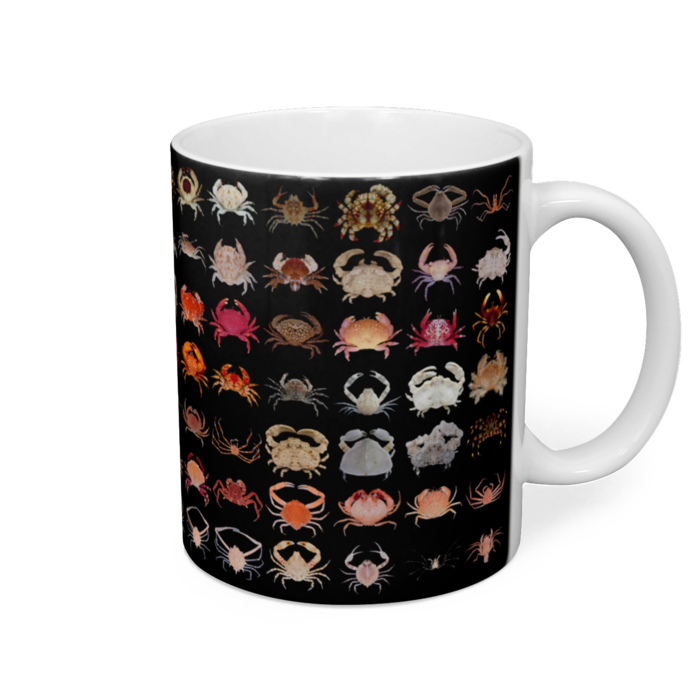 かにコップ 黒 - 直径 8 cm / 高さ 9.5 cm