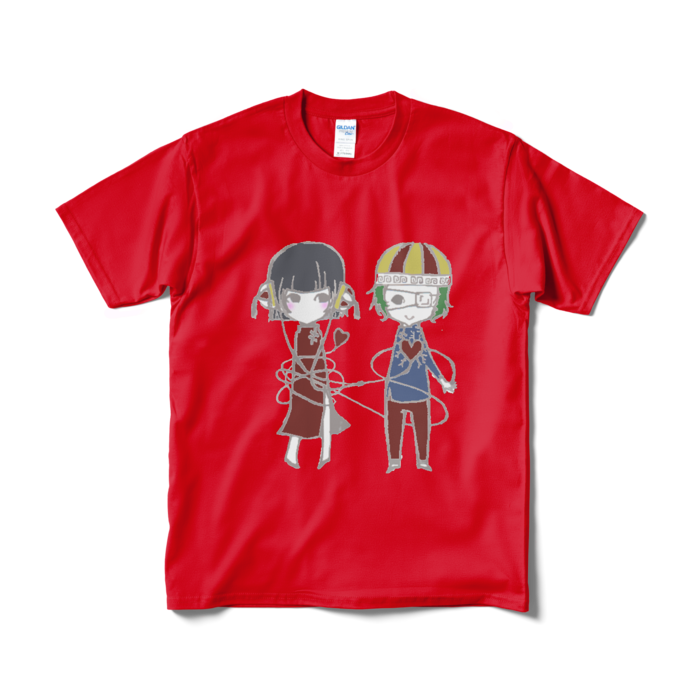 Tシャツ（赤い糸） - M - レッド