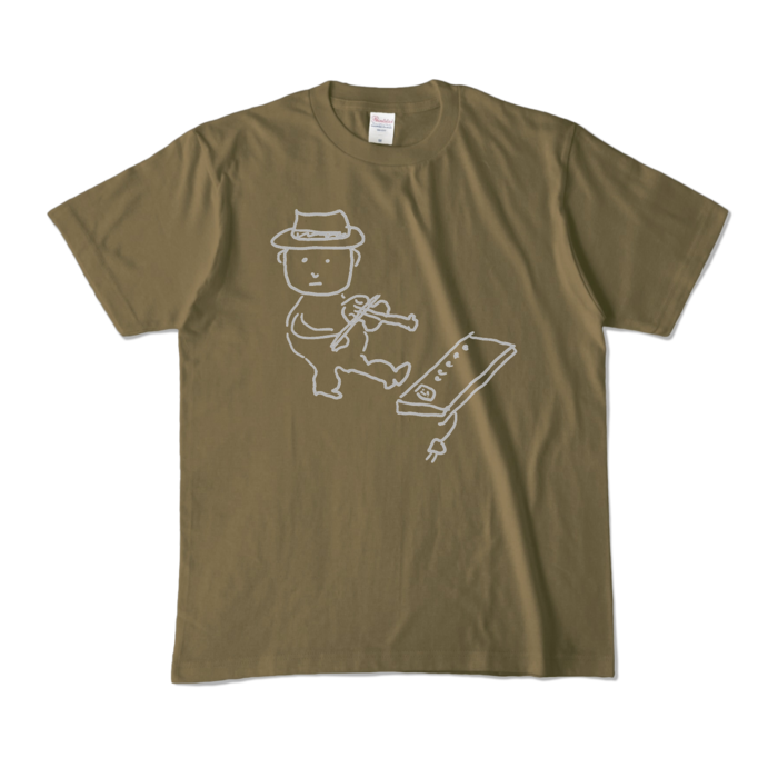 カラーTシャツ - M - オリーブ (濃色)-キャラ大