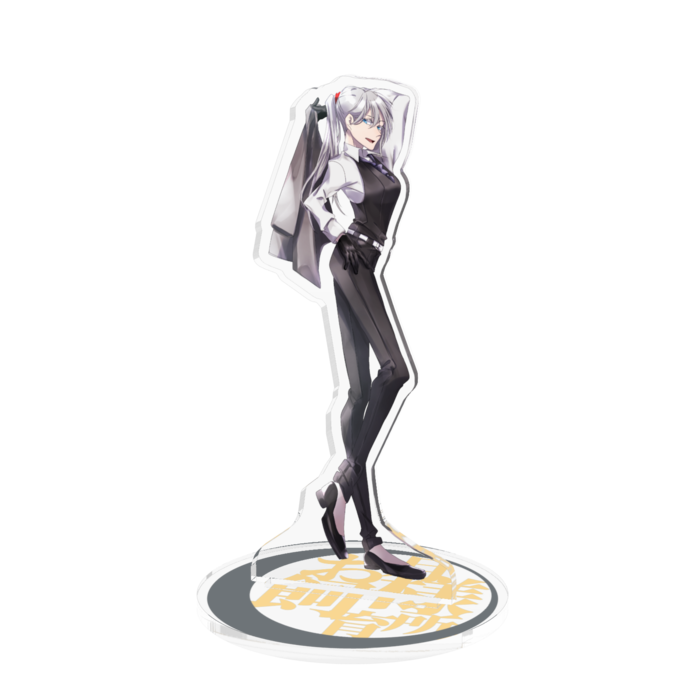 【白】アクリルフィギュア - 100x100mm(2)