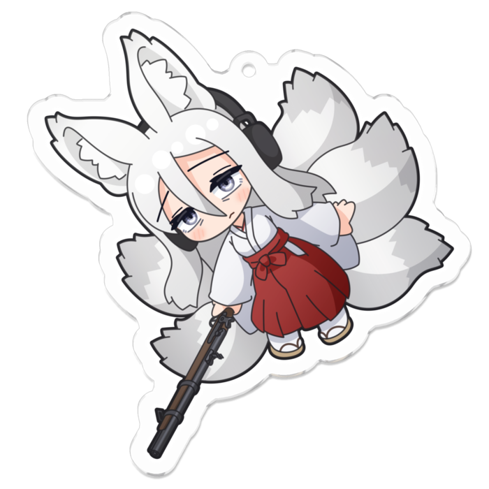 狐師匠 アクリルキーホルダー - 70 x 70 (mm)