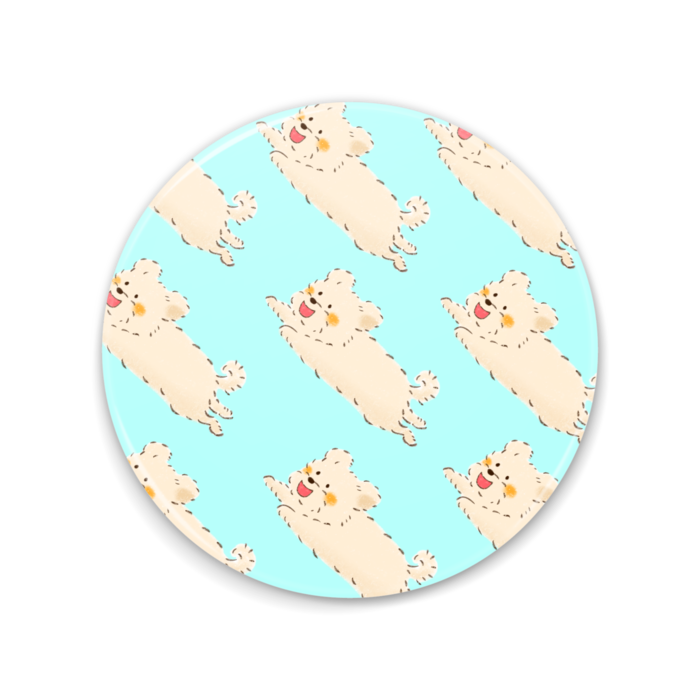 飛行犬缶ミラー 75mm ゆるり屋さん Booth