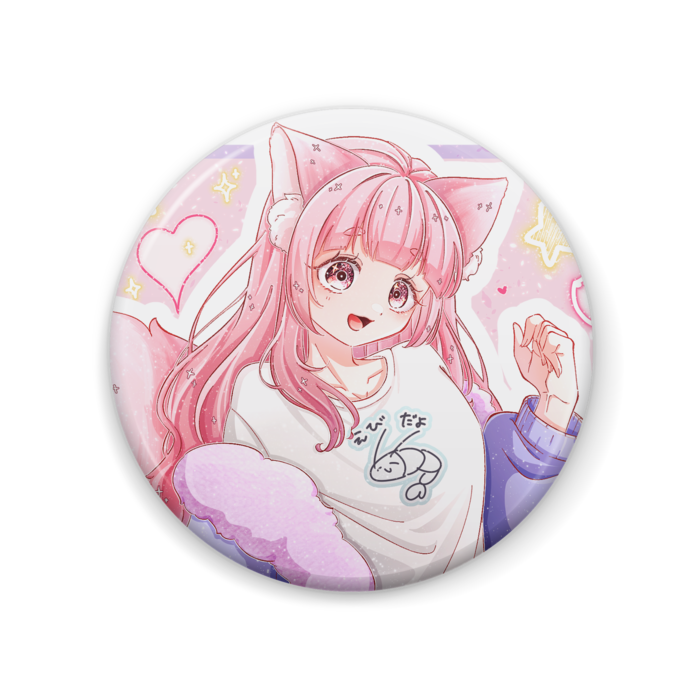 等身イラスト缶バッジ - 57mm