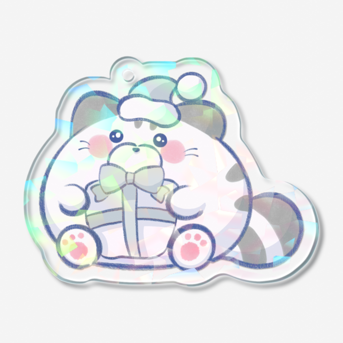 ホログラムアクリルキーホルダー - 50 × 50mm(うすいろホワイト)