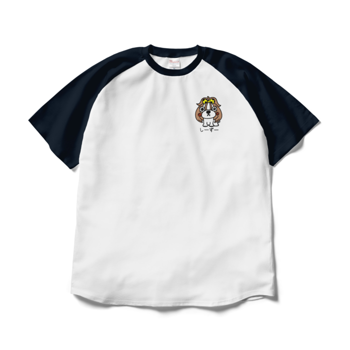 ラグランTシャツ - XL - ホワイト×ネイビー
