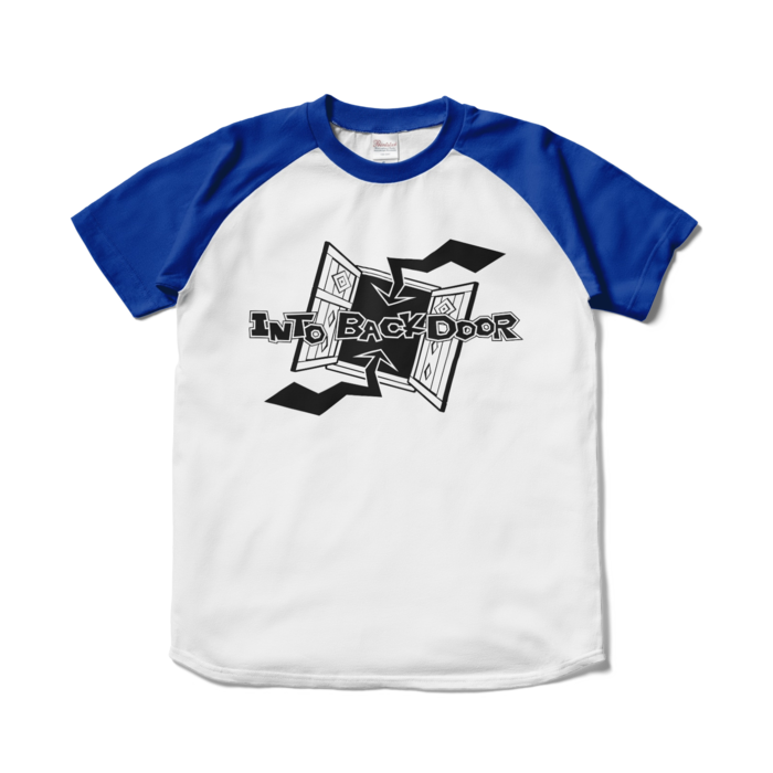 ラグランTシャツ - S - ホワイト×ロイヤルブルー
