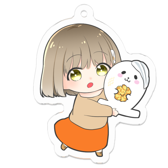 アクリルキーホルダー - 50 x 50 (mm)生クリーム