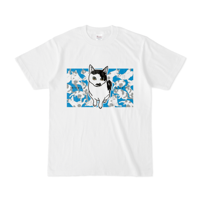 見上げるキリチャンカワイイTシャツ - S - 白