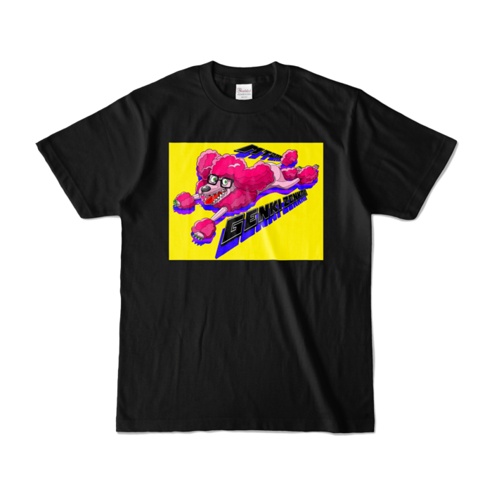 カラーTシャツ - S - ブラック (黄色)