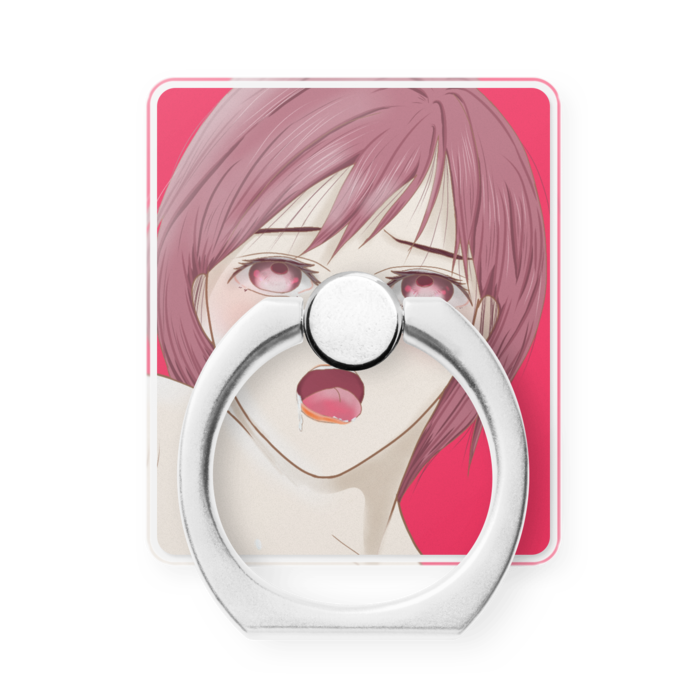 舌出し女子　スマホリング