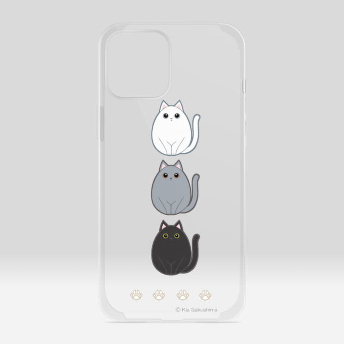 ムジころねこクリアiPhoneケース - iPhone12 ProMax