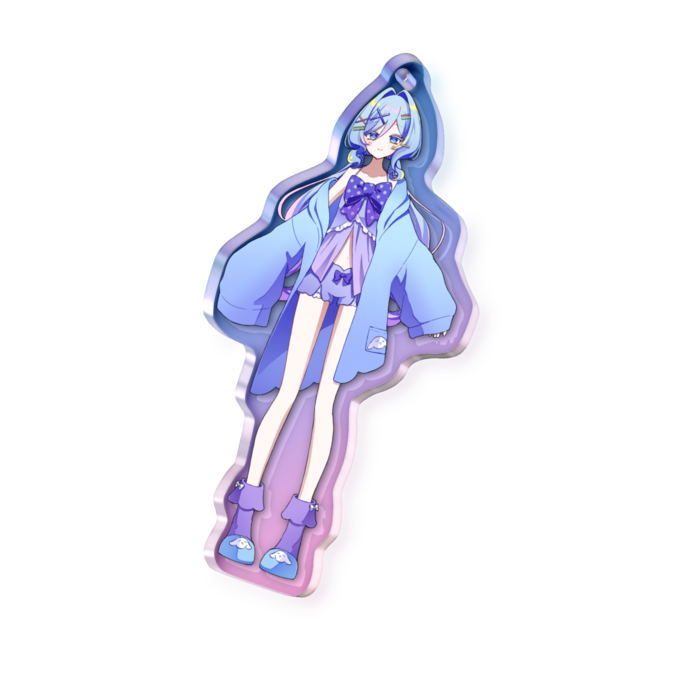 オーロラアクリルキーホルダー - 70 × 70mm