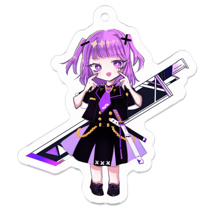 アクリルキーホルダー（コーティング） - 50 x 50 (mm)