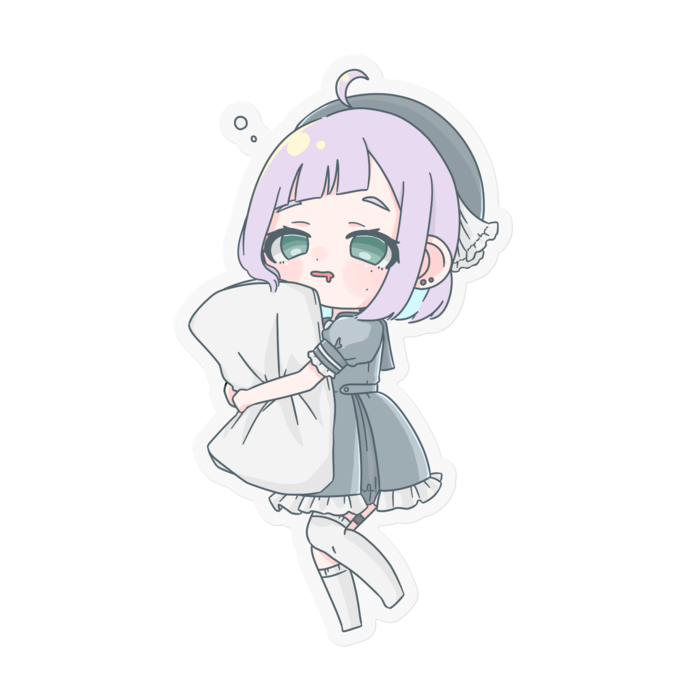 ねむるゆたステッカー - 100 x 100 (mm)