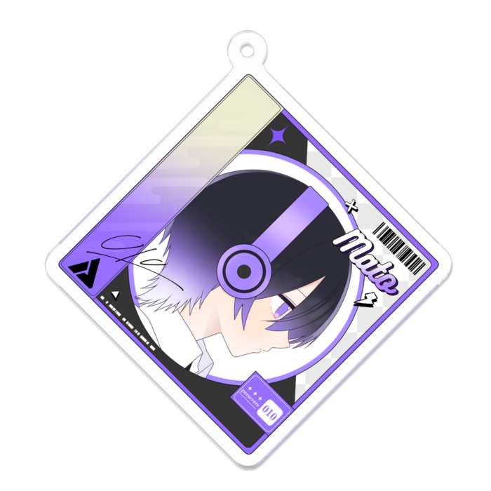 アクリルキーホルダー(斜め) - 70 x 70 (mm)