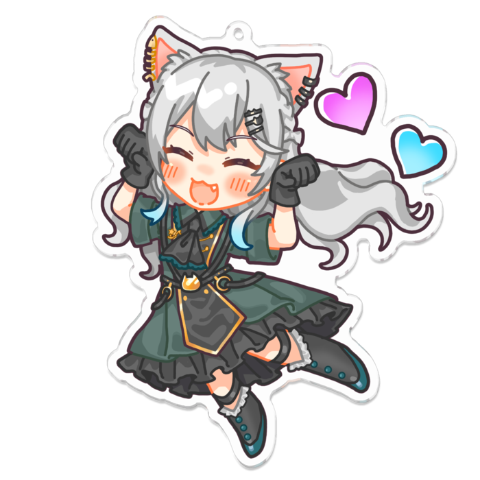 Lサイズ　笑顔Verアクリルキーホルダー - 100 x 100 (mm)(1)