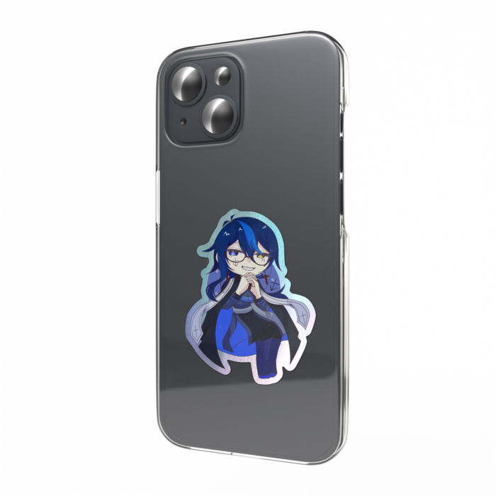  【シアン】オーロラスマホステッカー 