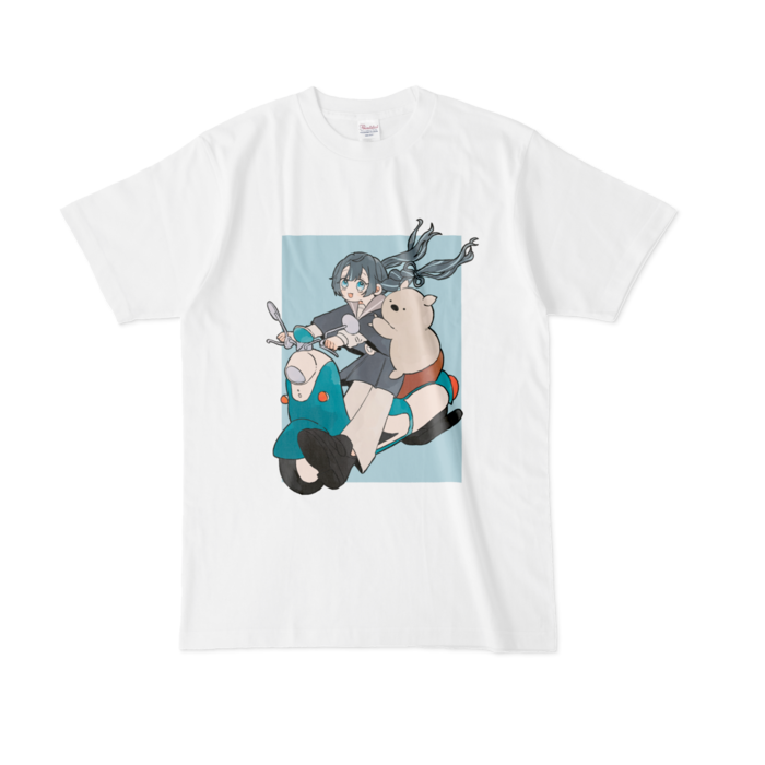〈水色〉Tシャツ - L - 白