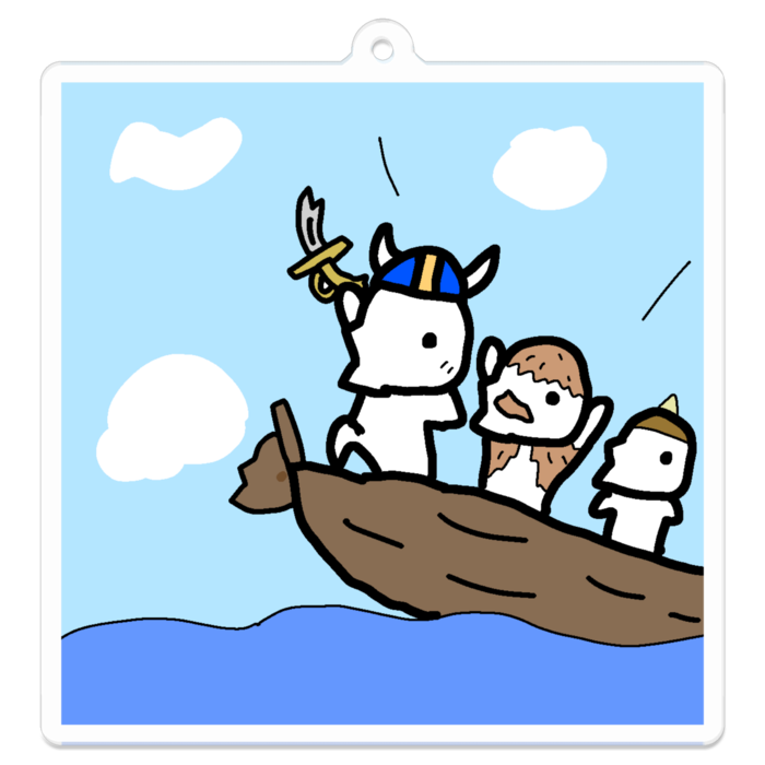 3.バイキング(北欧の海賊) - 70 x 70 (mm)