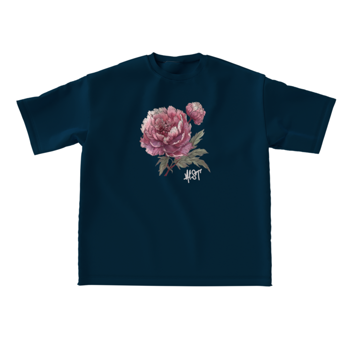 ビッグシルエットTシャツ（ネイビー） - L - 正面
